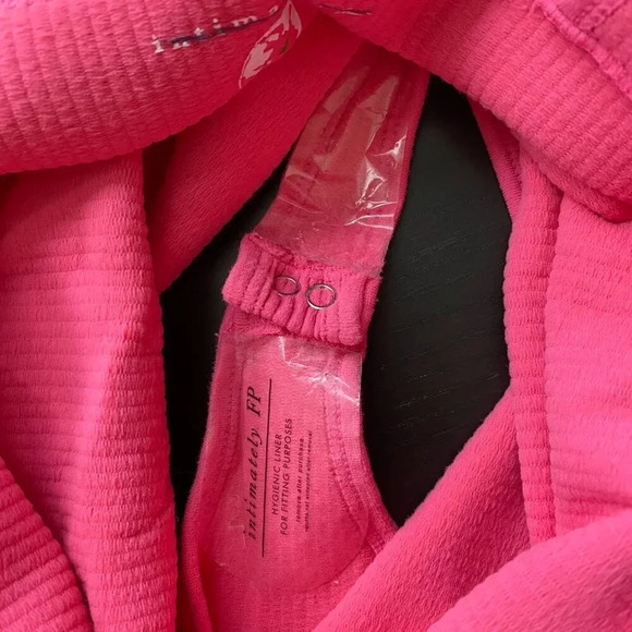 NWOT Intimately Free People Women's Size M/L Sleeveless Ribbed Bodysuit Hot Pink - Picture 14 of 14